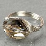 Sterling Silver Wire Wrapped Ring With Silver..