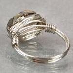 Sterling Silver Wire Wrapped Ring With Silver..