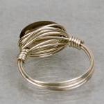 Wire Wrapped Sterling Silver Ring With Smoky..