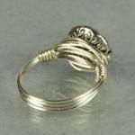 Wire Wrapped Sterling Silver Ring With Round Tree..