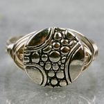 Wire Wrapped Sterling Silver Ring With Pewter..