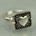 Sterling Silver Wire Wrapped Heart Ring- Custom..