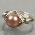 Sterling Silver Wire Wrapped Ring- Almond..