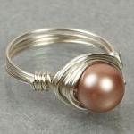 Sterling Silver Wire Wrapped Ring- Almond..