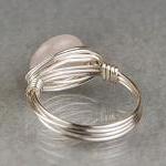 Sterling Silver Wire Wrapped Ring With Faceted..