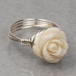 Sterling Silver Wire Wrapped Ring With Antique..